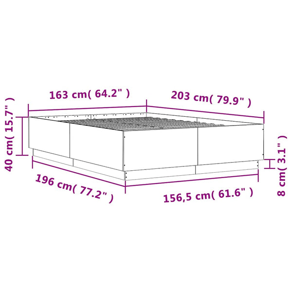 Bettgestell Weiß 160x200 cm