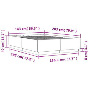 Bettgestell Sonoma Eiche 140x200 cm