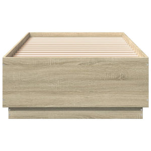 vidaXL Bed Frame Sonoma Oak 90x200 cm Engineered Wood