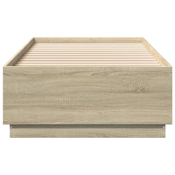 vidaXL Bed Frame Sonoma Oak 90x200 cm Engineered Wood