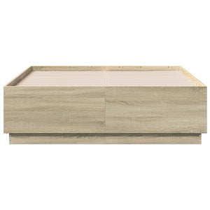 vidaXL Bed Frame Sonoma Oak 120x190 cm Engineered Wood
