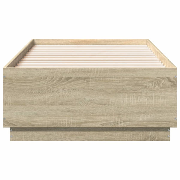 vidaXL Bed Frame Sonoma Oak 90x190 cm Engineered Wood