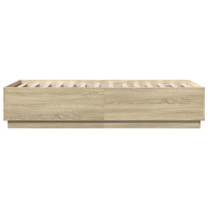 vidaXL Bed Frame Sonoma Oak 90x190 cm Engineered Wood