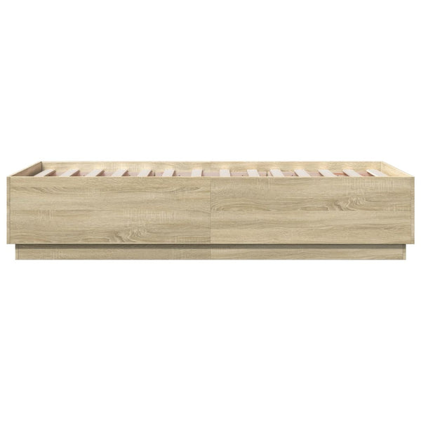 vidaXL Bed Frame Sonoma Oak 90x190 cm Engineered Wood