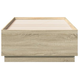 vidaXL Bed Frame Sonoma Oak 75x190 cm Engineered Wood