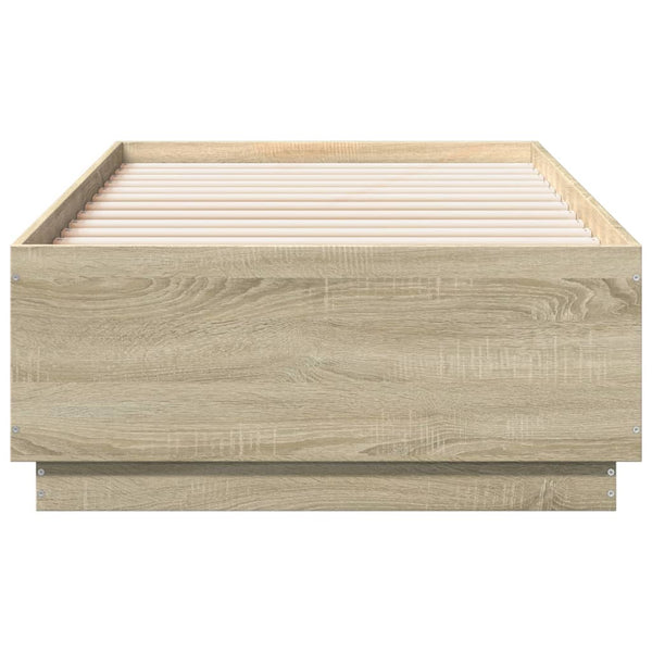 vidaXL Bed Frame Sonoma Oak 75x190 cm Engineered Wood