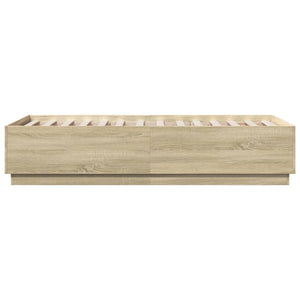 vidaXL Bed Frame Sonoma Oak 75x190 cm Engineered Wood