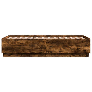 vidaXL Bed Frame Smoked Oak 75x190 cm Engineered Wood