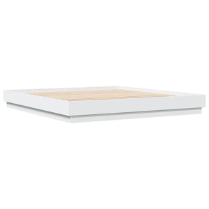 vidaXL LED Bed Frame White 200x200 cm