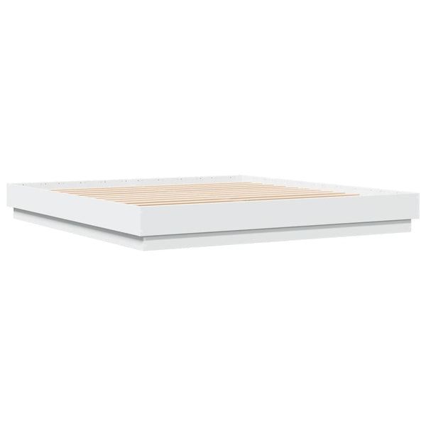 vidaXL LED Bed Frame White 200x200 cm