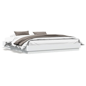 vidaXL LED Bed Frame White 200x200 cm