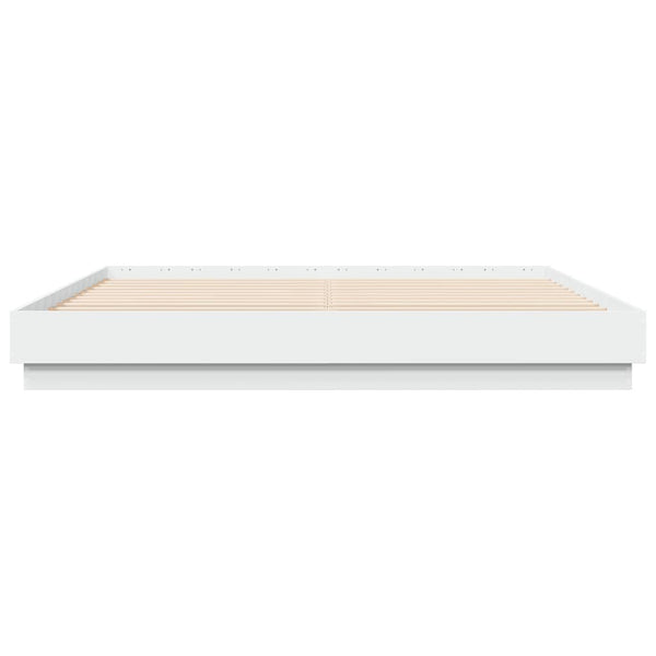 vidaXL LED Bed Frame White 200x200 cm