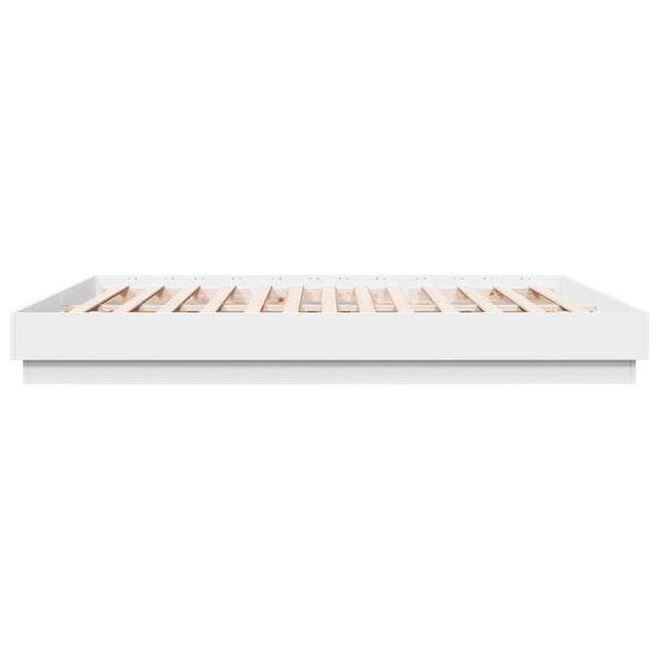 vidaXL LED Bed Frame White 200x200 cm