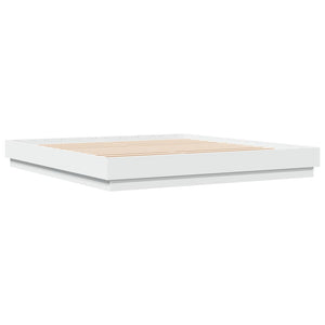 vidaXL LED Bed Frame White 200x200 cm