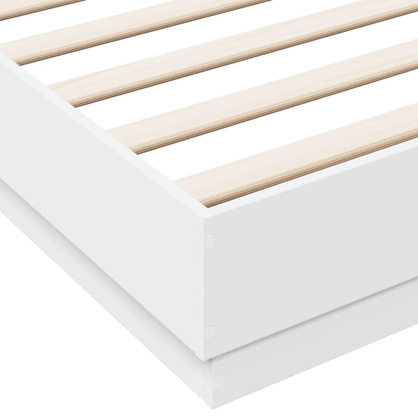 vidaXL LED Bed Frame White 200x200 cm