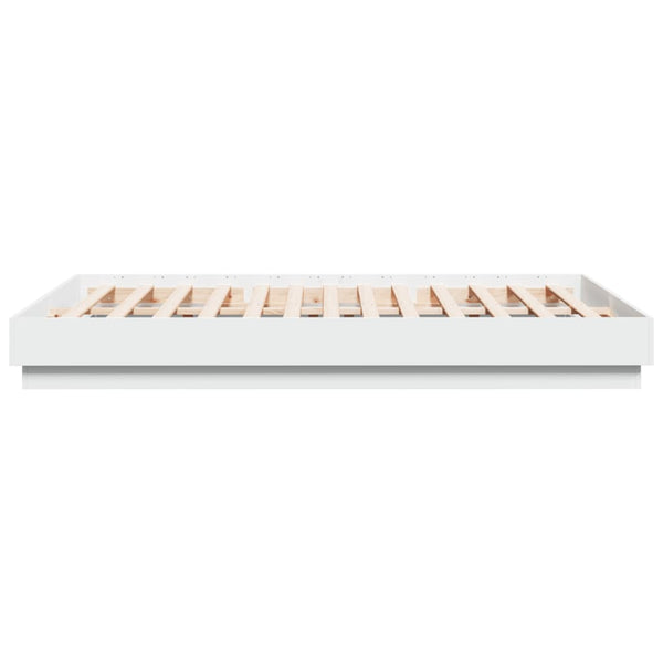vidaXL LED Bed Frame White 160x200 cm