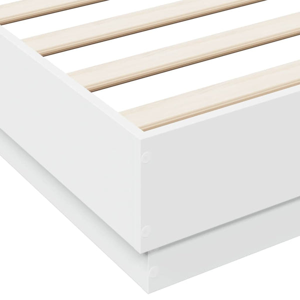 vidaXL LED Bed Frame White 160x200 cm