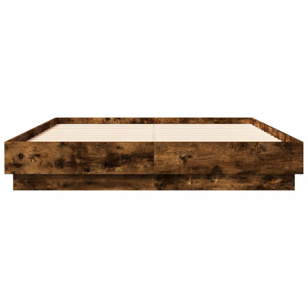 Bettgestell Räuchereiche mit LED 120x190 cm