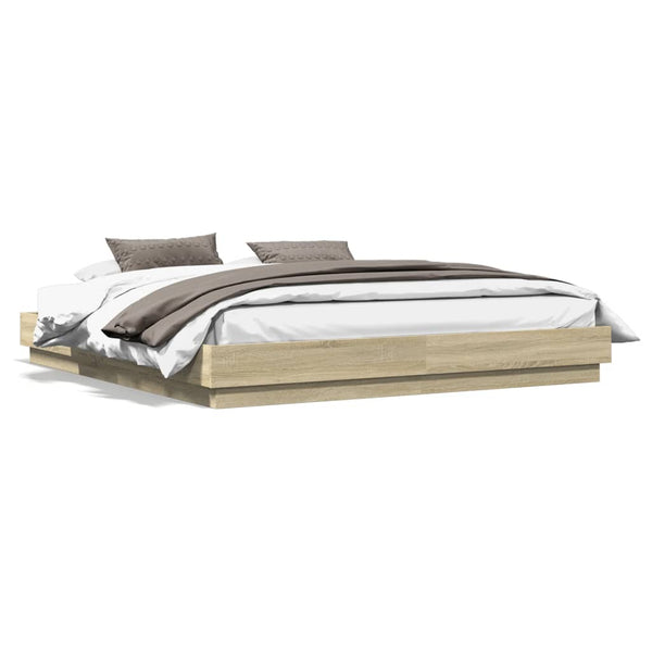 Bettgestell 200x200 cm Sonoma Eiche