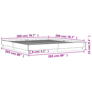Bettgestell 200x200 cm Sonoma Eiche