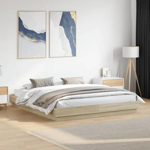 Bettgestell 200x200 cm Sonoma Eiche