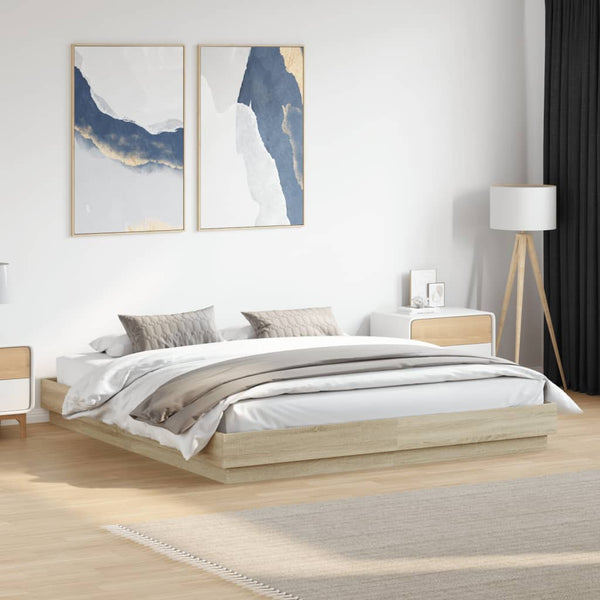 Bettgestell 200x200 cm Sonoma Eiche
