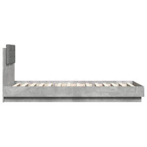 Bettgestell Betongrau 100x200 cm