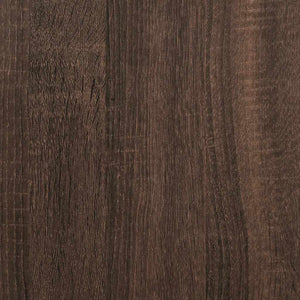 Bettgestell 100x200 cm Braun Eiche mit Kopfteil