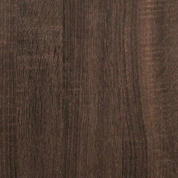 Bettgestell 100x200 cm Braun Eiche mit Kopfteil