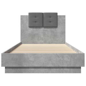 Bettgestell Betongrau 90x200 cm