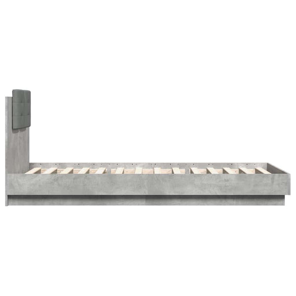 Bettgestell Betongrau 90x200 cm