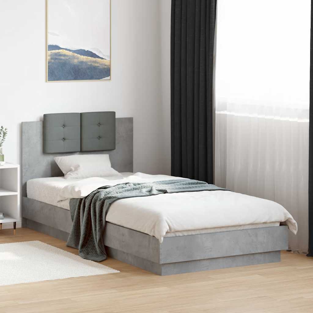 Bettgestell Betongrau 90x200 cm