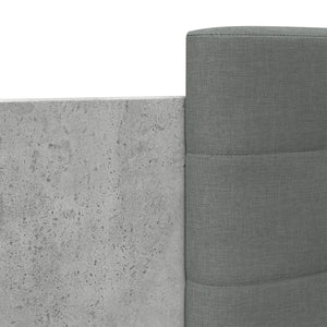vidaXL Bed Frame with Headboard Concrete Grey 75x190 cm Engineered Wood