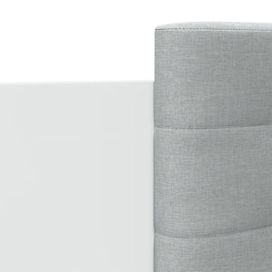 vidaXL Bed Frame with Headboard and LED Lights White 135x190 cm
