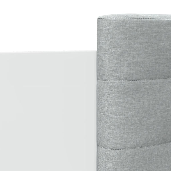 vidaXL Bed Frame with Headboard and LED Lights White 135x190 cm