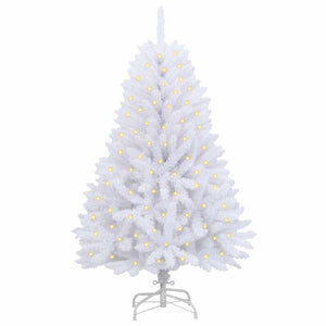 vidaXL Artificial Christmas Tree White 150 cm PVC and Metal