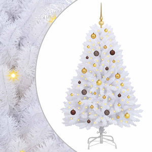vidaXL Artificial Christmas Tree White 80 x 80 x 150 cm PVC and Metal