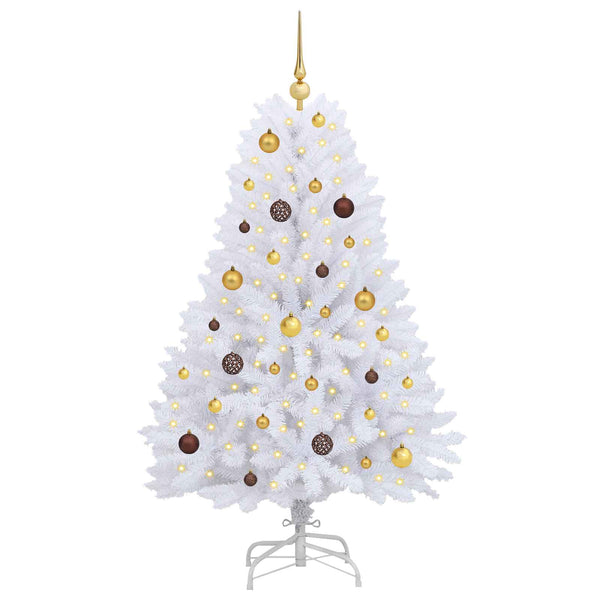 vidaXL Artificial Christmas Tree White 80 x 80 x 150 cm PVC and Metal