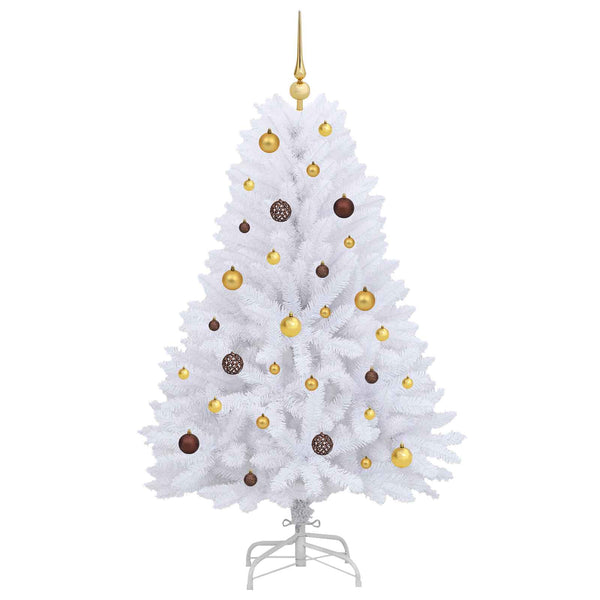 vidaXL Artificial Christmas Tree White 80 x 80 x 150 cm PVC and Metal