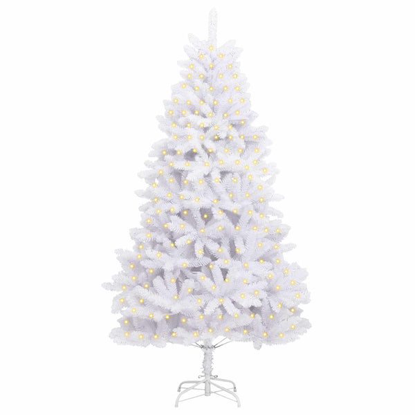 vidaXL Artificial Christmas Tree White 180 cm PVC and Metal