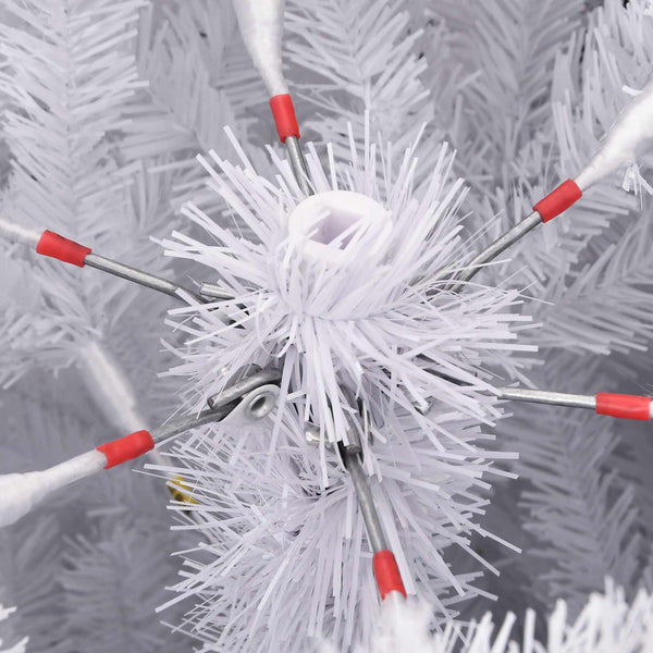 vidaXL Artificial Christmas Tree White 270 cm PVC and Metal