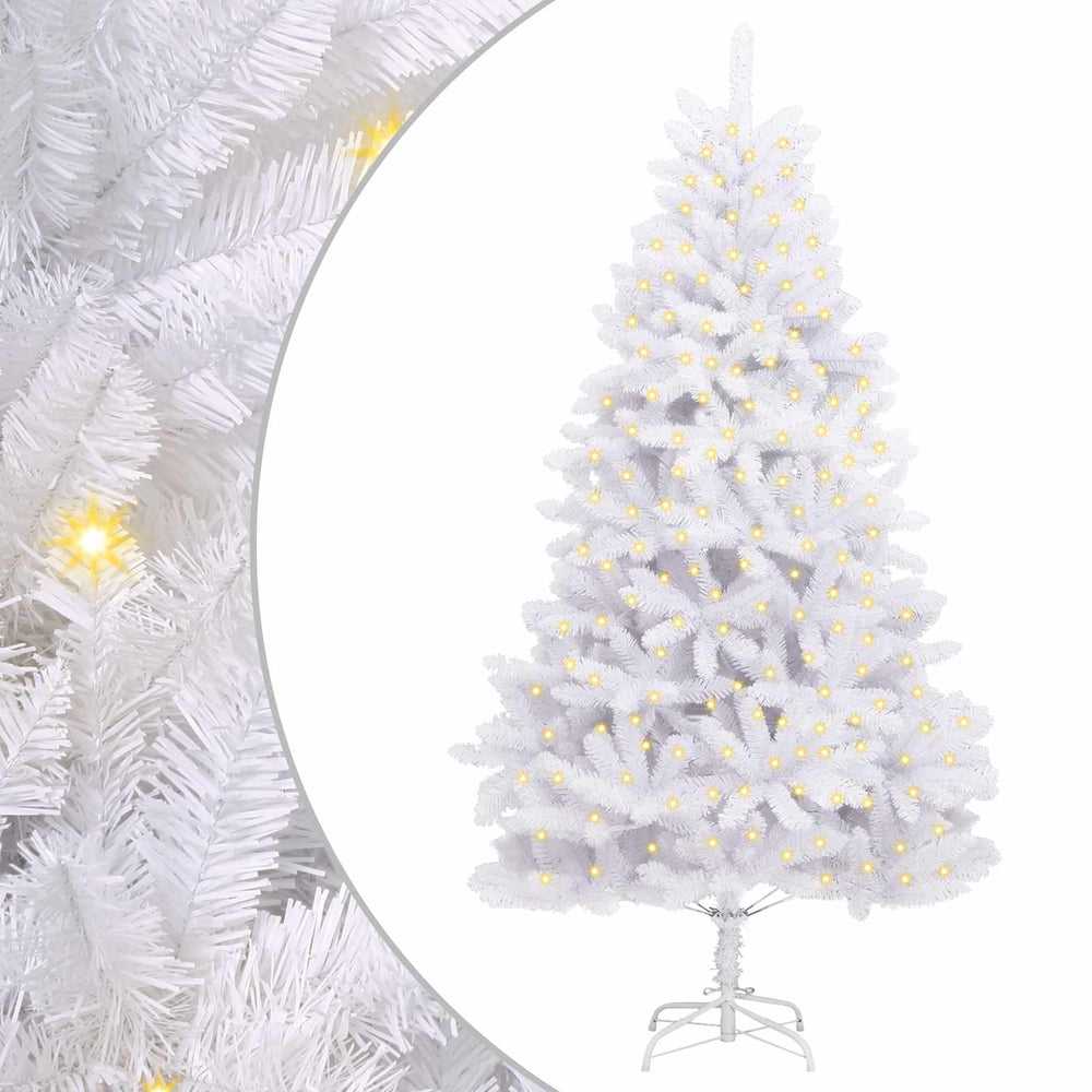 vidaXL Artificial Christmas Tree White 270 cm PVC and Metal