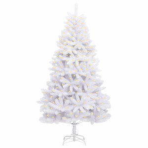 vidaXL Artificial Christmas Tree White 300 cm PVC and Metal