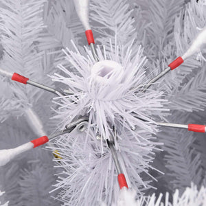 vidaXL Artificial Christmas Tree White 90 x 90 x 180 cm PVC and Metal