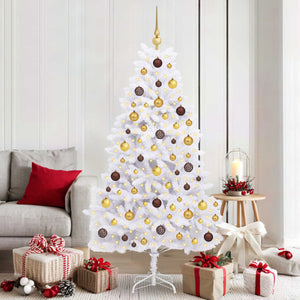 vidaXL Artificial Christmas Tree White 90 x 90 x 180 cm PVC and Metal