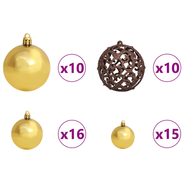 vidaXL Artificial Christmas Tree White 90 x 90 x 180 cm PVC and Metal