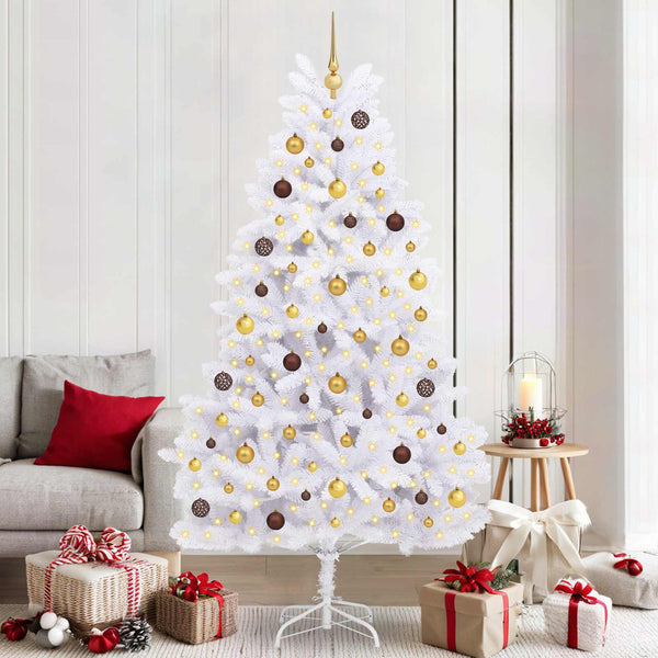 vidaXL Artificial Christmas Tree White 106 x 106 x 210 cm