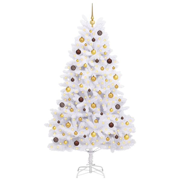 vidaXL Artificial Christmas Tree White 106 x 106 x 210 cm