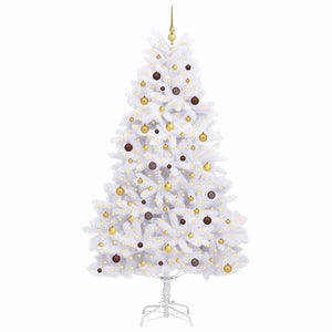 vidaXL Artificial Christmas Tree White 120 x 120 x 240 cm