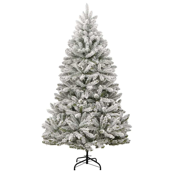 vidaXL Artificial Christmas Tree Hinged with 300 LEDs & Baubles 180 cm